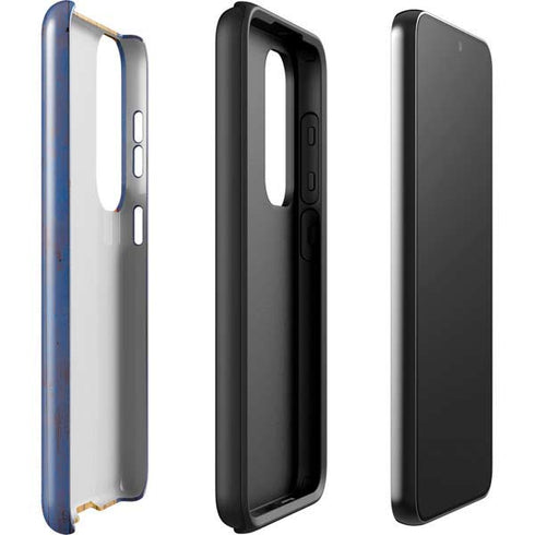 Barbados Flag Dark Wood Galaxy S23 Plus Pro Case